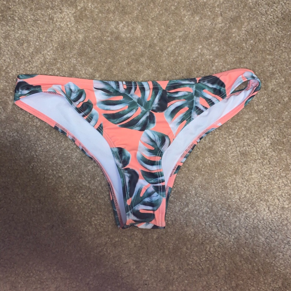 Orange leaf swim bottoms